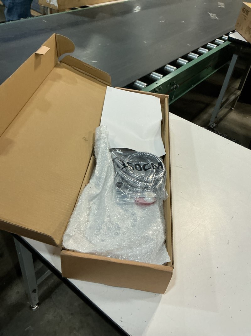 Condition photo showing New/Like New for MakeFit Drill-free Dual Shower Head with Handheld Combo Rainfall Shower Head Easy Reach 3-way Diverter Stainless Steel Slide Bar with Height Adjustable Holder Adjustable Rain Showerhead (Chrome)