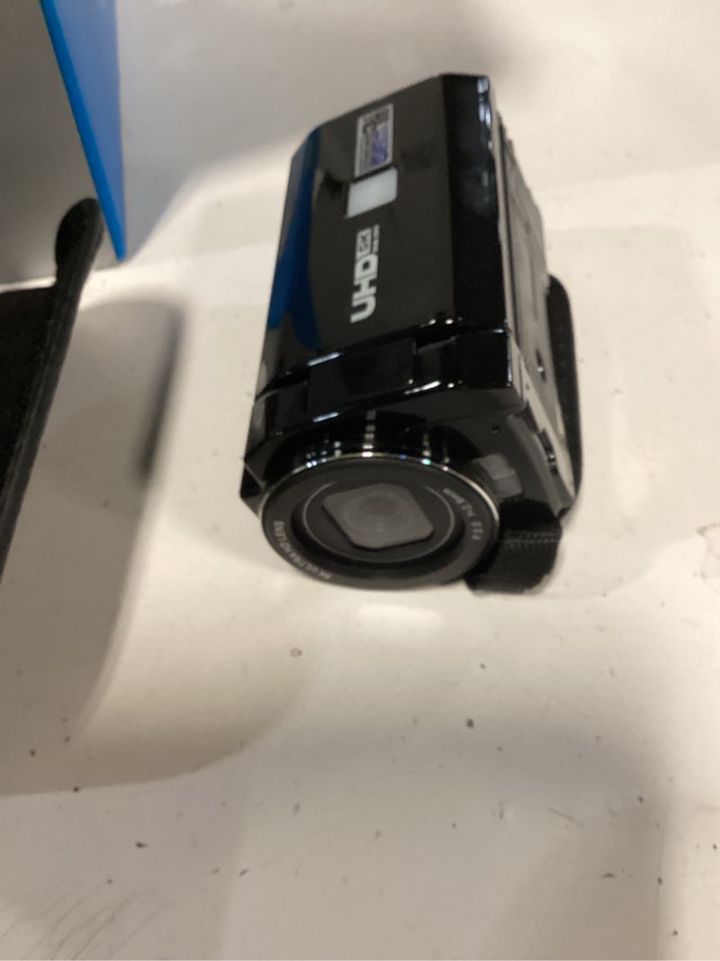 Condition photo showing Good Condition for 5k video camera camcorder, 56mp dual lens vlogging camera for youtube, cam corder with 3" 270° flip touch screen,16x zoom, night vision, wifi, remote, 64gb sd card, 2 batteries, tripod, webcam black