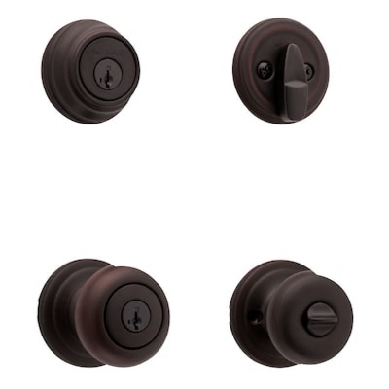 kwikset signature series juno venetian bronze interior or exterior single-cylinder