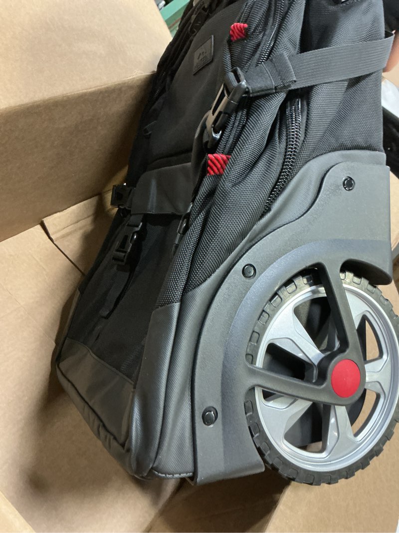 Condition photo showing Good Condition for matein rolling travel backpack for adults, 17 inch laptop backpack with wheels with combination lock, black