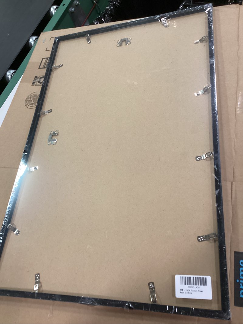 Condition photo showing Good Condition for MENNTHUI 15x24 Black Picture Frame, Wall Mounting Horizontally or Vertically, Decoration for Photos, Paintings, Posters, Artwork