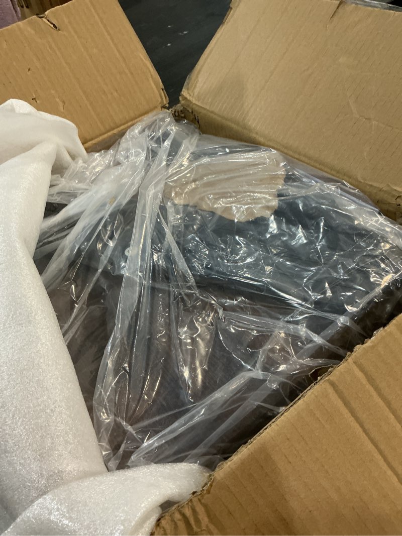 Condition photo showing Good Condition for HOOBRO Computer Desk, Home Office Desk with Power Outlet, Modern Study Writing Desk with 3 Hooks for Study Room, Home Office, Sturdy and Stable, Easy to Assemble, Rustic Brown and Black BF40UDN01 Rustic Brown + Black 31.5"W x 15.7"D x 30.3"H