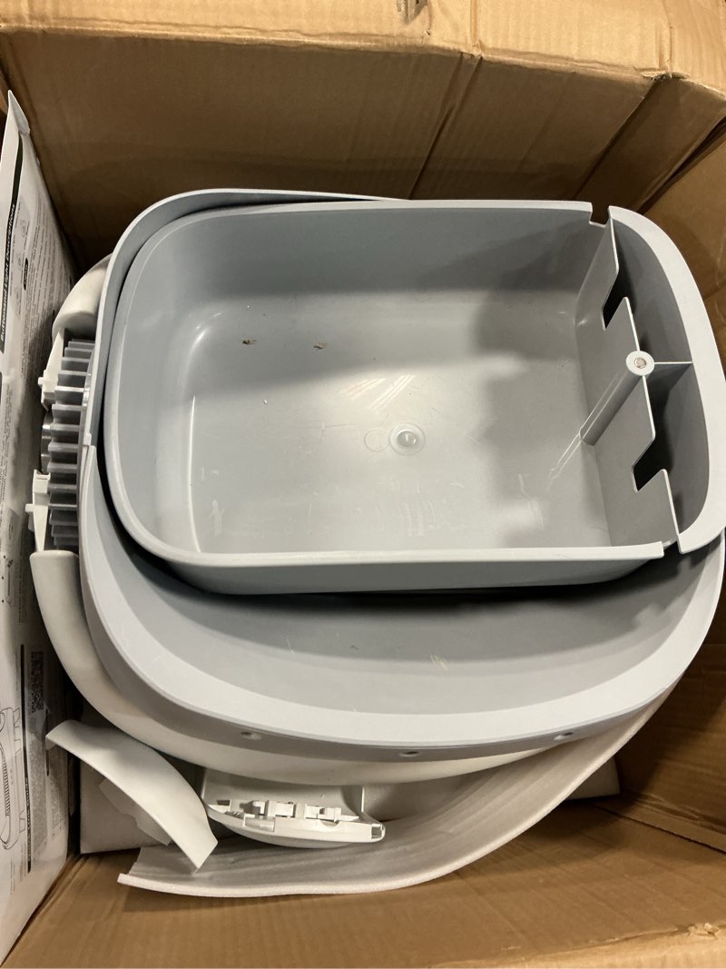 Condition photo showing Good Condition for Open-Top Self Cleaning Litter Box, Automatic Litter Box with Dual Safety Sensors, Anti-Pinch Protection, Large Capacity, APP Control, White-Grey