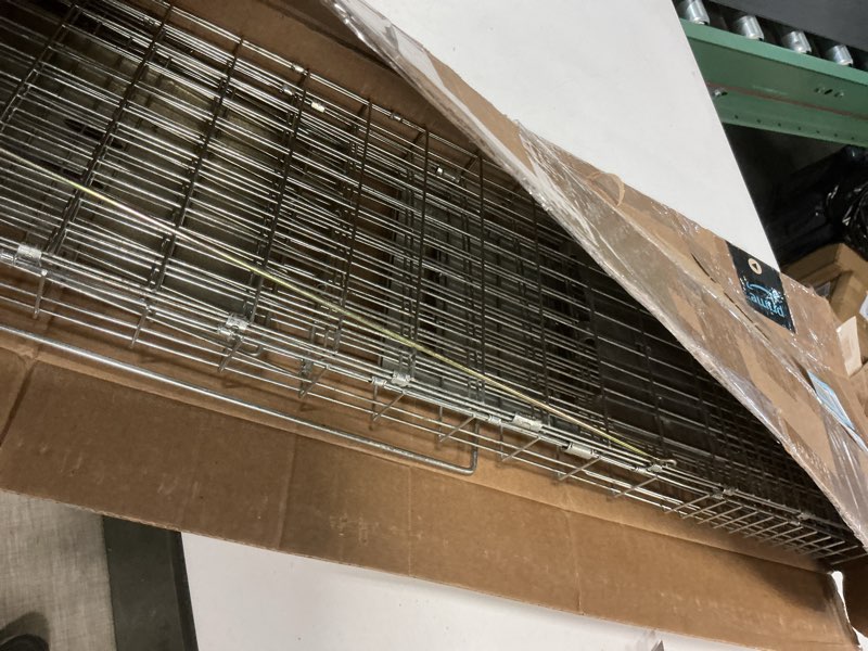 Condition photo showing Good Condition for VEVOR Live Animal Cage Trap, 31" x 10" x 12" Humane Cat Trap Galvanized Iron, Folding Animal Trap with Handle for Rabbits, Stray Cats, Squirrels, Raccoons, Groundhogs and Opossums