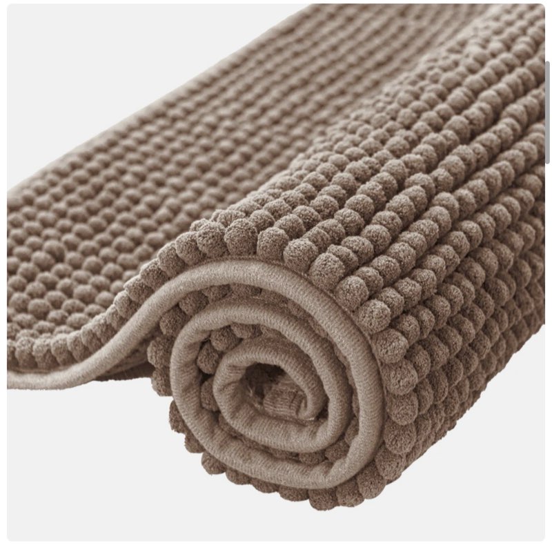 azriah luxury chenille super soft absorbent polyester rectangle non-slip bath rug