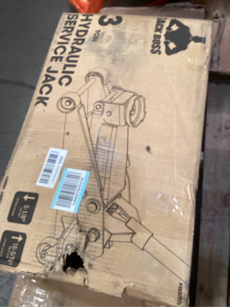 Condition photo showing As Is for BIG RED Floor Jack,Hydraulic Car Jack with Fast Pump for Car, SUV, Truck - 3 Ton Capacity, Red Steel 3 Ton Single Pump