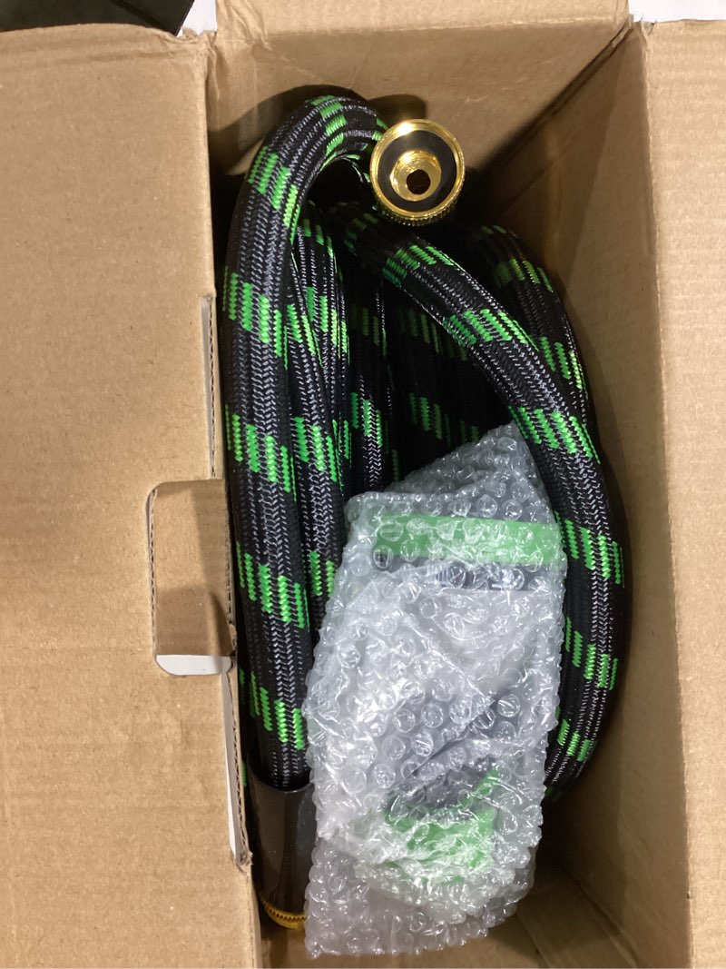 Condition photo showing Good Condition for garden hose 75 ft water hose flexible non-expandable outdoor heavy duty lightweight leakproof kink-free flex watering hose pipe for 3/4 inch fitting yard lawn outside car wash 75ft with nozzle