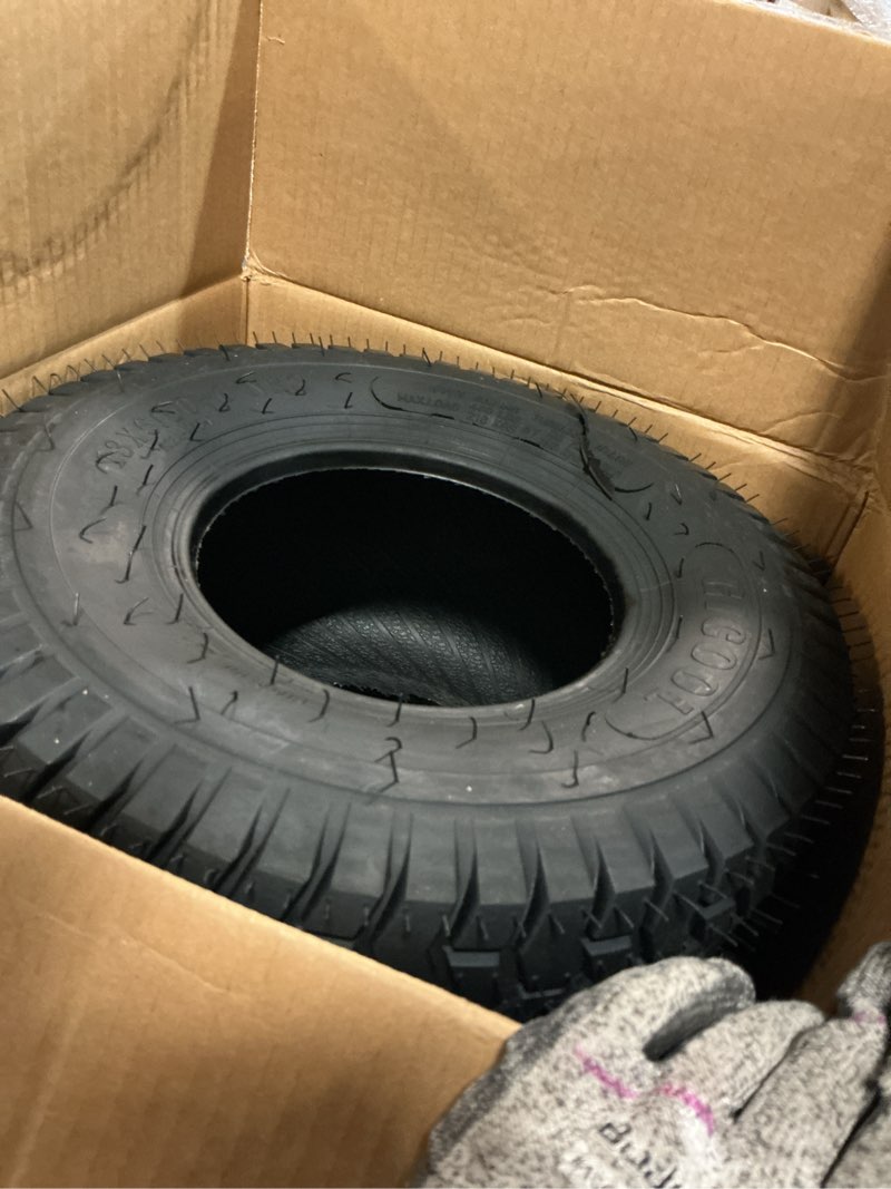 Condition photo showing Good Condition for (2 pack) 13x6.50-6 lawn mower tubeless tire, 13x6.5-6 for tractor riding lawnmowers, 4 ply, turf-v pattern 13x6.50-6 turf-v