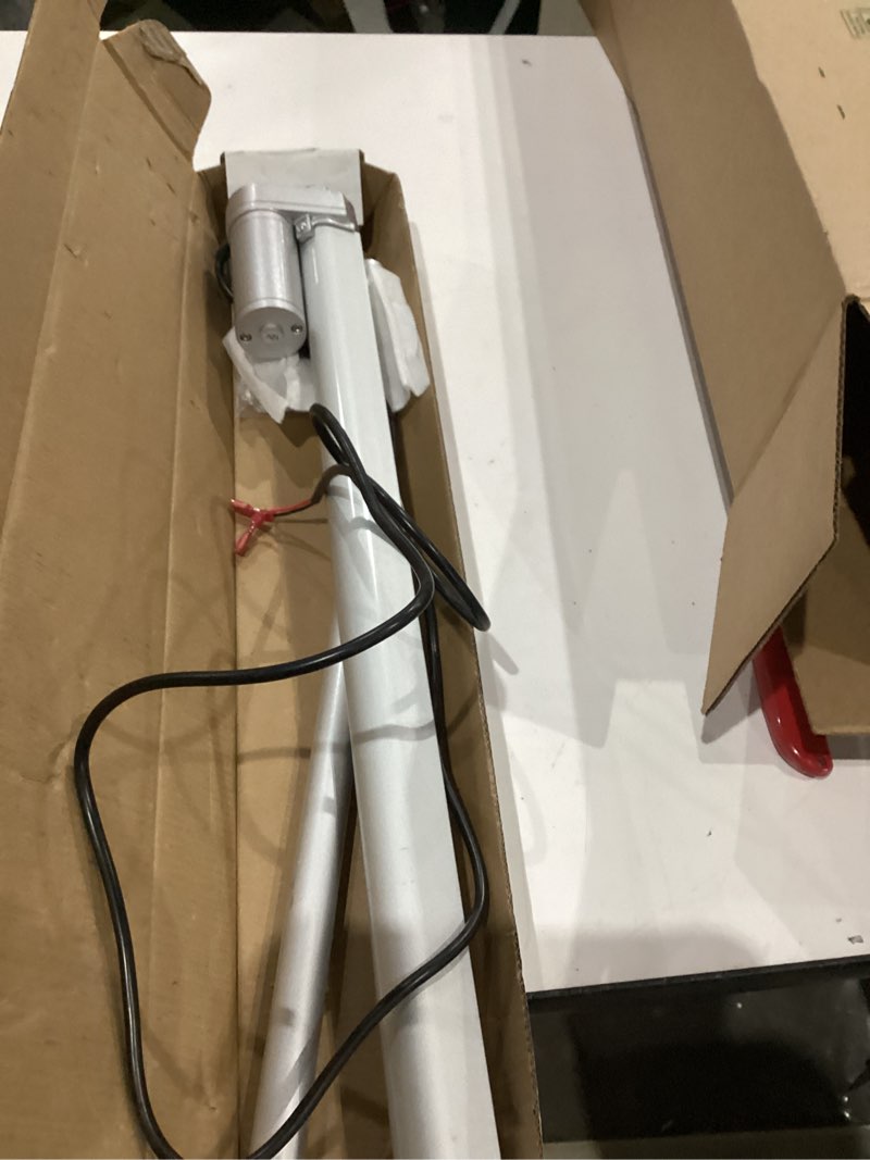 Condition photo showing As Is for rvmarinepat 12v linear motion actuator 330lb (1500n) heavy duty, 4 inch stroke, high speed 10mm/s fast electric actuator 12v with mounting brackets & controller for cars rvs 4"/100mm 1500n-10mm/s 1