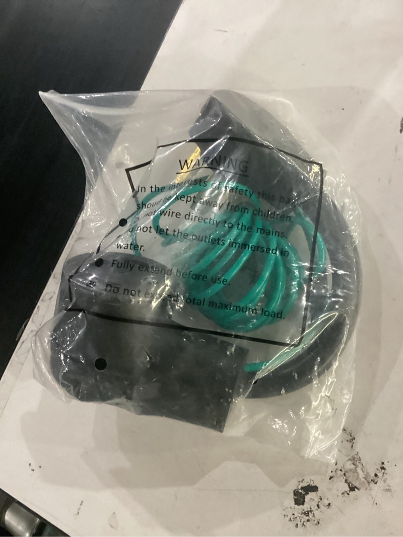 Condition photo showing Good Condition for 4 prong to 3 prong dryer plug adapter with green ground wire, connects 4-prong new dryer female to 3 prong old dryer male receptacle, 10-30p to 14-30r dryer adapter