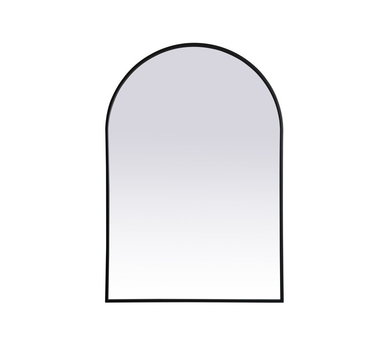 Sabine Metal Arch Wall Mirror Finish: Black, Size: 40" x 27"