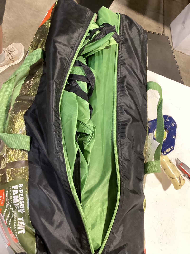 Condition photo showing As Is for ozark trail 8-person clip & camp dome family tent, 16' x 8' x 78", 23.81 lbs