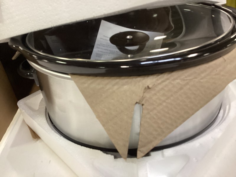 Condition photo showing Good Condition for Crock-Pot 7 Quart Oval Manual Slow Cooker, Stainless Steel (SCV700-S-BR), Versatile Cookware for Large Families or Entertaining 7 Quarts
