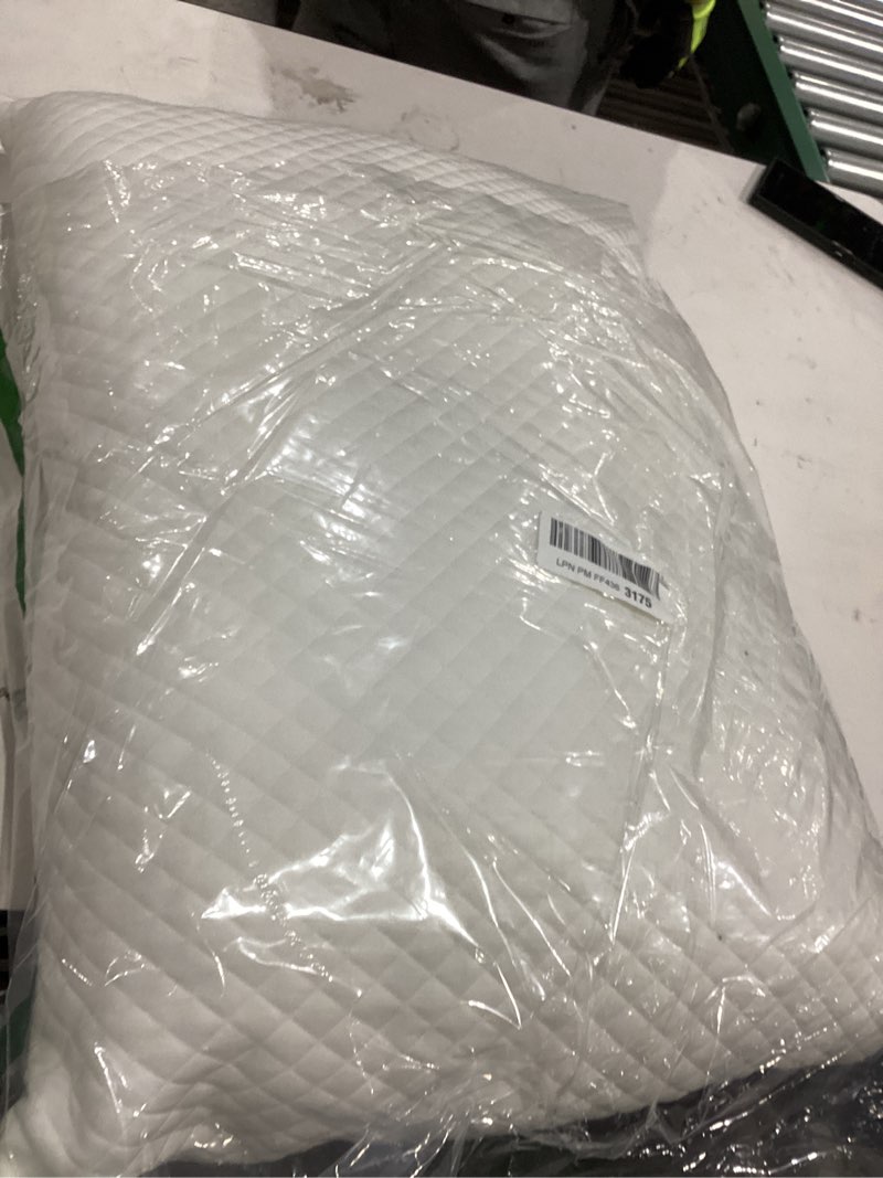 Condition photo showing As Is for DreamyBlue Signature Pillow w/Adjustable Loft • Shredded Memory Foam Fill • Neutral Alignment for Side, Back, and Stomach Sleepers • Washable Bamboo Rayon Cover • CertiPUR-US Certified Foam (Queen) Queen (Pack of 1)