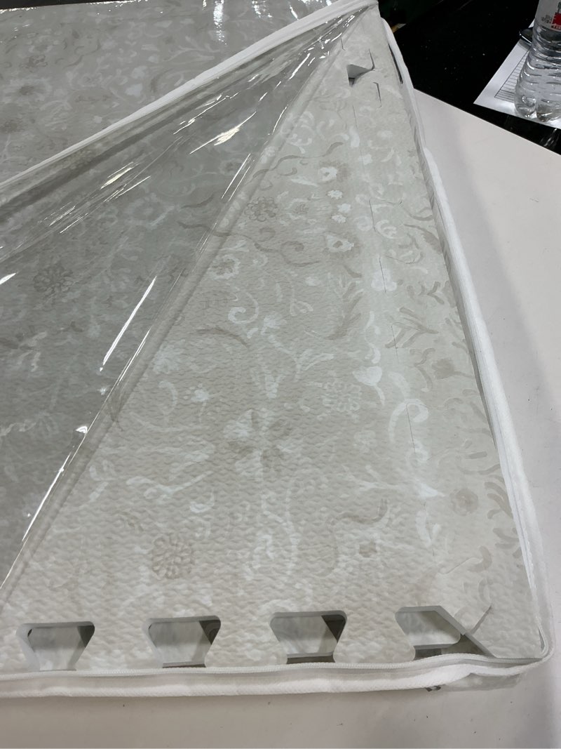 Condition photo showing Good Condition for popsykosy premium baby floor play mat - thick & cushioned 0.5 inch playroom foam mat, non-toxic odorless - 6 tiles - spacious 6x4 ft. - stylish & large, waterproof for kids & toddlers - pearl beige pearl beige 4 x 6 ft (0.5"thick)