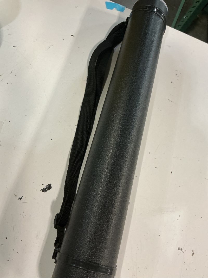 Condition photo showing Good Condition for transon durable poster storage tube with straps 24"-40" extendable for blueprints, artwork, maps, posters color black 1 pack-black