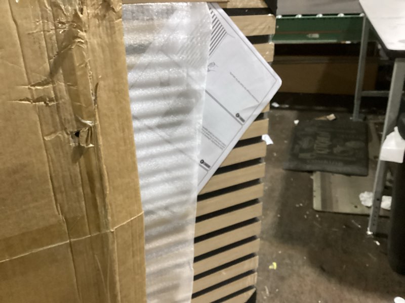 Condition photo showing New/Like New for 2-pack acoustic wall panels - wood slat wall decor - soundproof panels 2 pc - 94.5x12.6 inches black oak