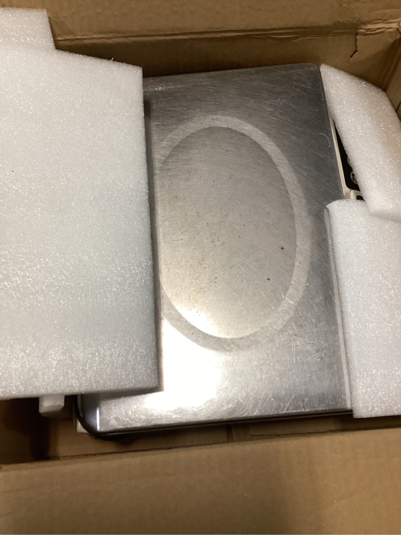 Condition photo showing As Is for bonvoisin price computing scale 66 lb commercial food produce scale for farmers markets, coc # 14-041 66lb/30kg