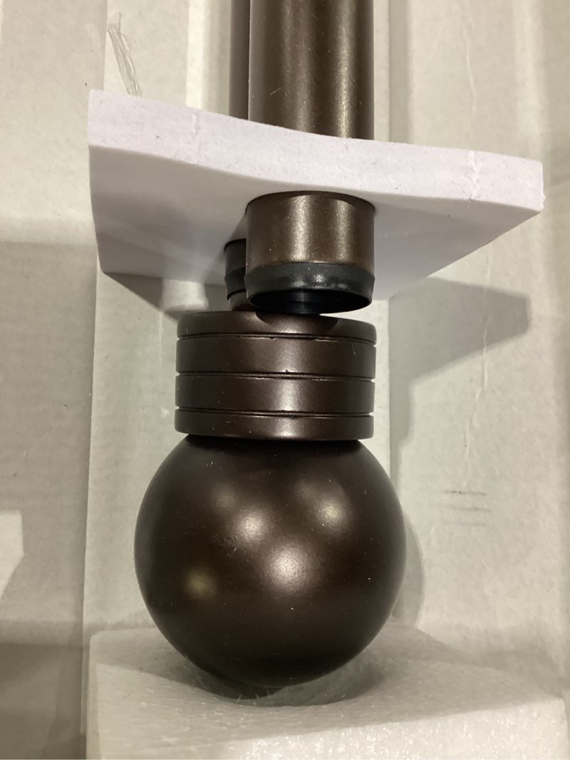 Condition photo showing New/Like New for oil rubbed bronze, 66”-120” curtain rod