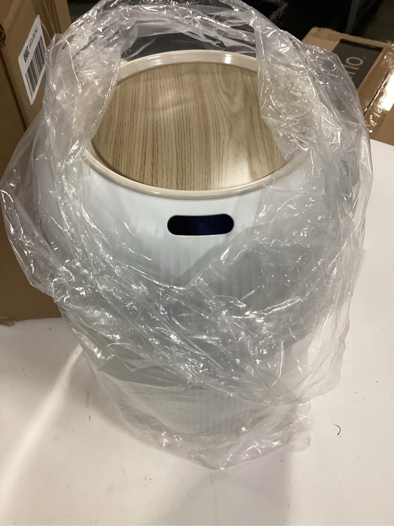 Condition photo showing Good Condition for URALFA Motion Sensor Trash Can with Lid, 3 Gallon / 11 L Automatic Bathroom Trash Can, Touchless Trash Bin, Smart Plastic Garbage Can with Removable Legs for Bathroom, Bedroom, Kitchen, Office, White White Automatic with Legs