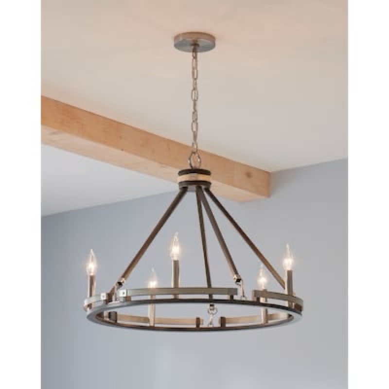 Kichler Stetton 5 -Light Distressed Gray Mixed material Chandelier Item #2296056 | Model