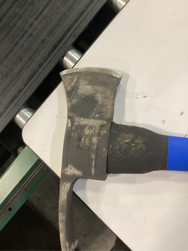 Condition photo showing As Is for kobalt axe forged steel landscaper axe with 34-in fiberglass handle