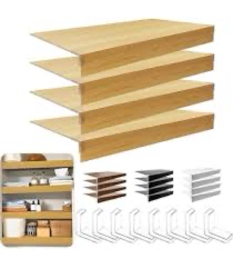 Wire Shelf Covers, 5Pcs 24"x12" Inch Shelf Covers for Wire Shelving, 0.39 Inch Thick (Not Wood), Moisture Resistant Wires Rack Cover with No Installation for Pantry, Closet, Kitchen 12"W x 24"L