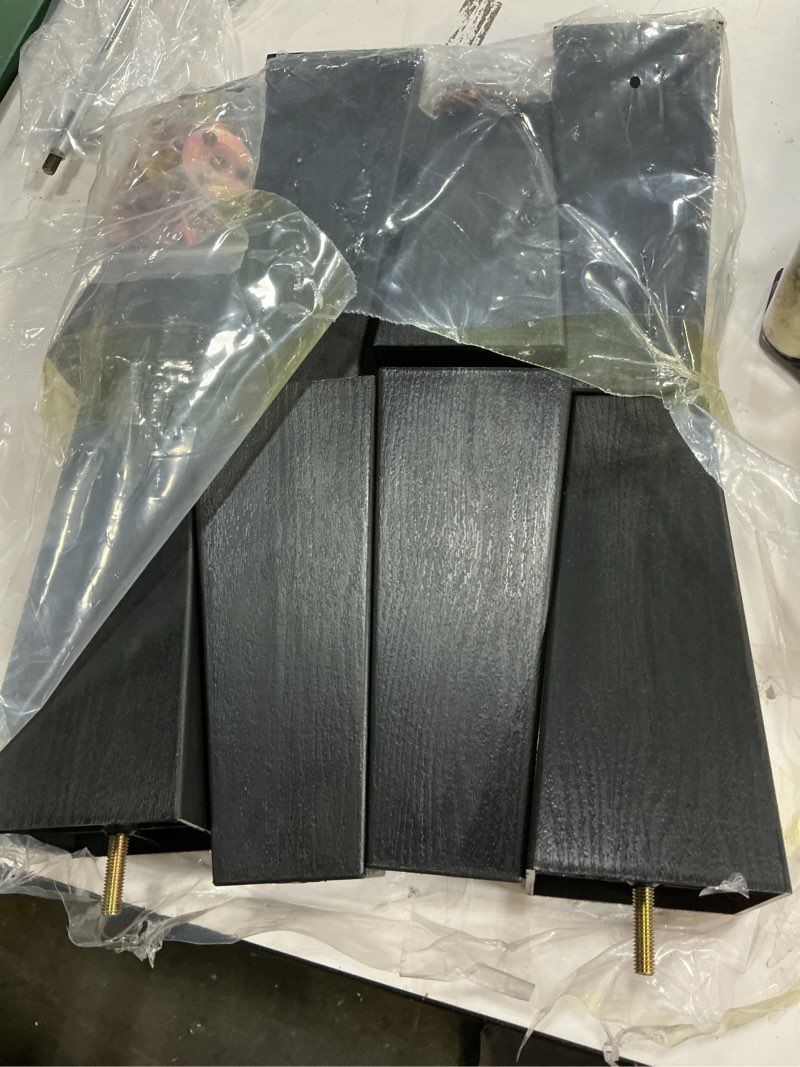 Condition photo showing Good Condition for TURSTIN Furniture Legs Plastic Sofa Couch Legs Square Tapered Feet Sofa Legs with M8 T-Nuts Screws for Legs Sofas Chairs Cabinets Dressers Beds, Black (8, 8 Inches) 8 Inches 8