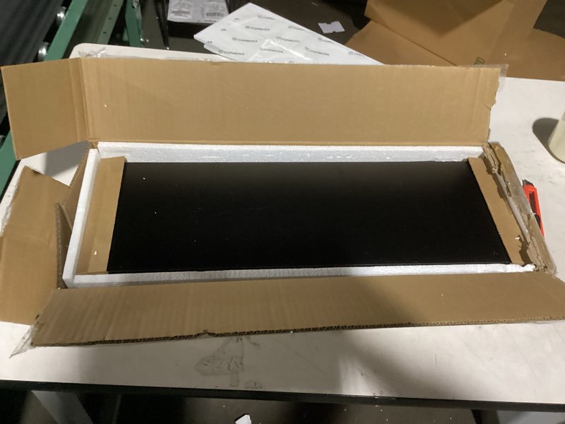 Condition photo showing Good Condition for Forbena 24 Inch Long Black Floating Shelves for Wall, Large Wall Shelves for Living Room Decor Bedroom Books, Invisible Wall Mounted Shelves for Bathroom Office Closet TV Shoes - Set of 3 23.6 Inch Black