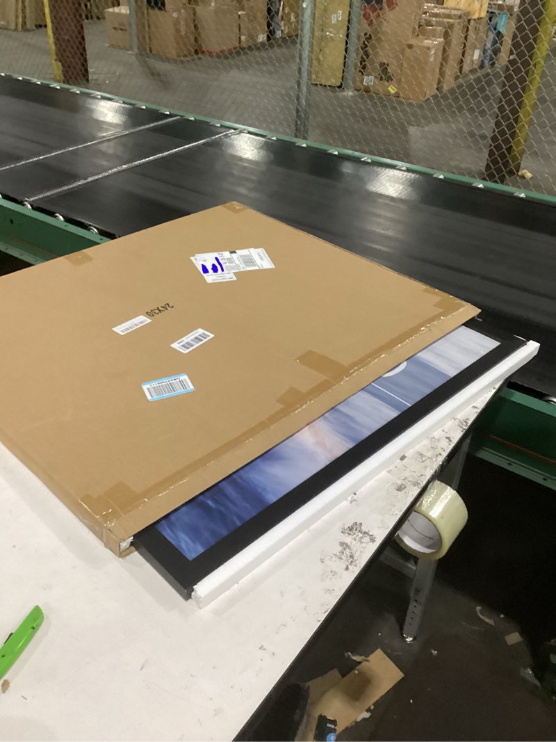 Condition photo showing Good Condition for 24x30 poster frame, black 24 x 30 frame for horizontal or vertical wall mounting, 1 pack black 24x30
