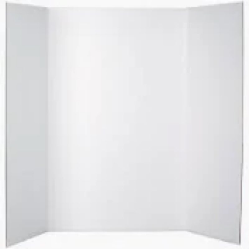 Trifold Poster Board 36"x48" 3 Pack Corrugated Display Board with Bonus 5 Colored A4 Sheets & Label,