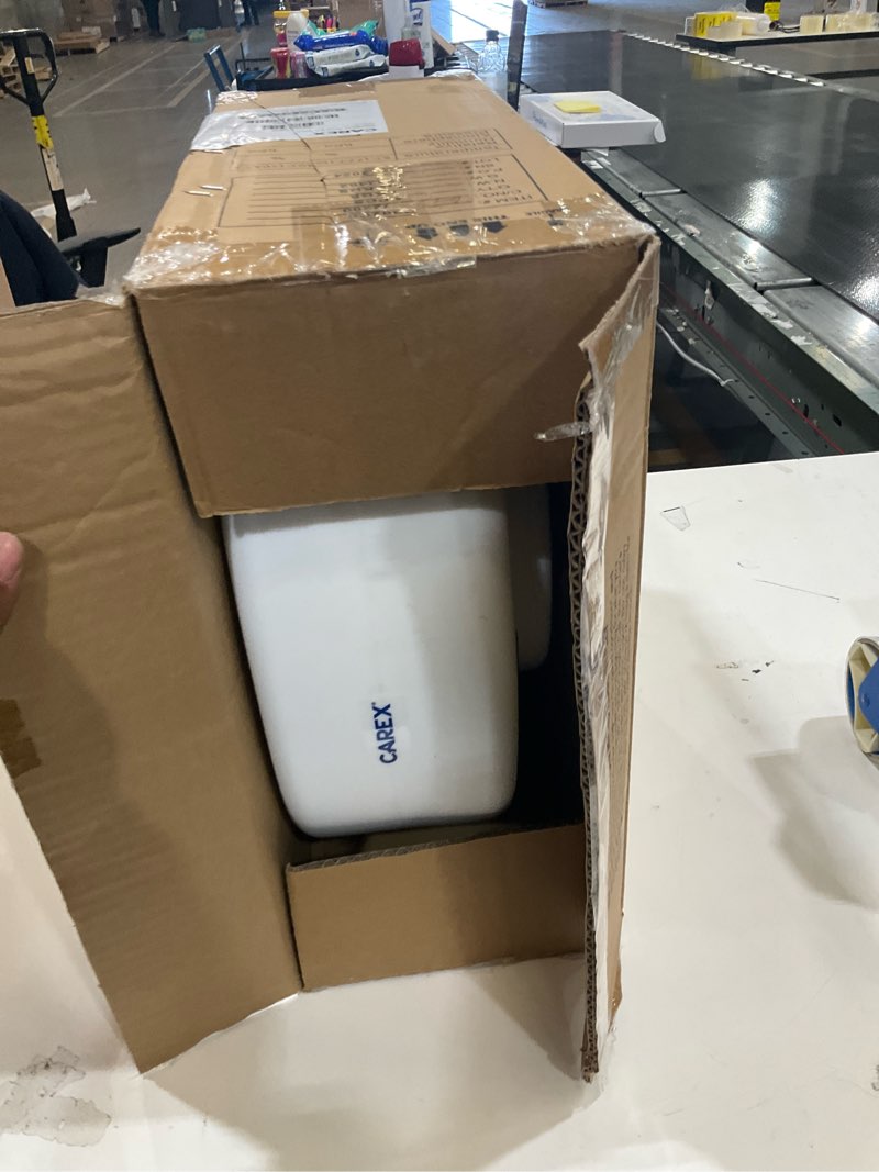 Condition photo showing As Is for Carex Toilet Seat Riser, Adds 5 Inches of Height, Elevated and Raised Toilet Seat with 300 lbs Capacity, Standard Riser for Elderly and Handicap, Universal, Slip-Resistant, White 5 Inch (Pack of 1) Toilet Seat Riser