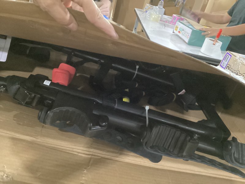 Condition photo showing Good Condition for allen sports premier 3-bike trunk rack, model s103 (black and red) 3-bike bike rack