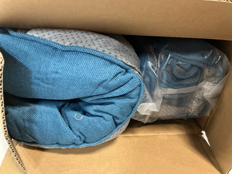 Condition photo showing Good Condition for love's cabin memory foam chair cushions set of 4, 15.5"x15.5"x3.5" indoor & outdoor seat pads for dining, kitchen, office, patio chairs - blue blue 15.5"x15.5"x3.5" (4 pack)