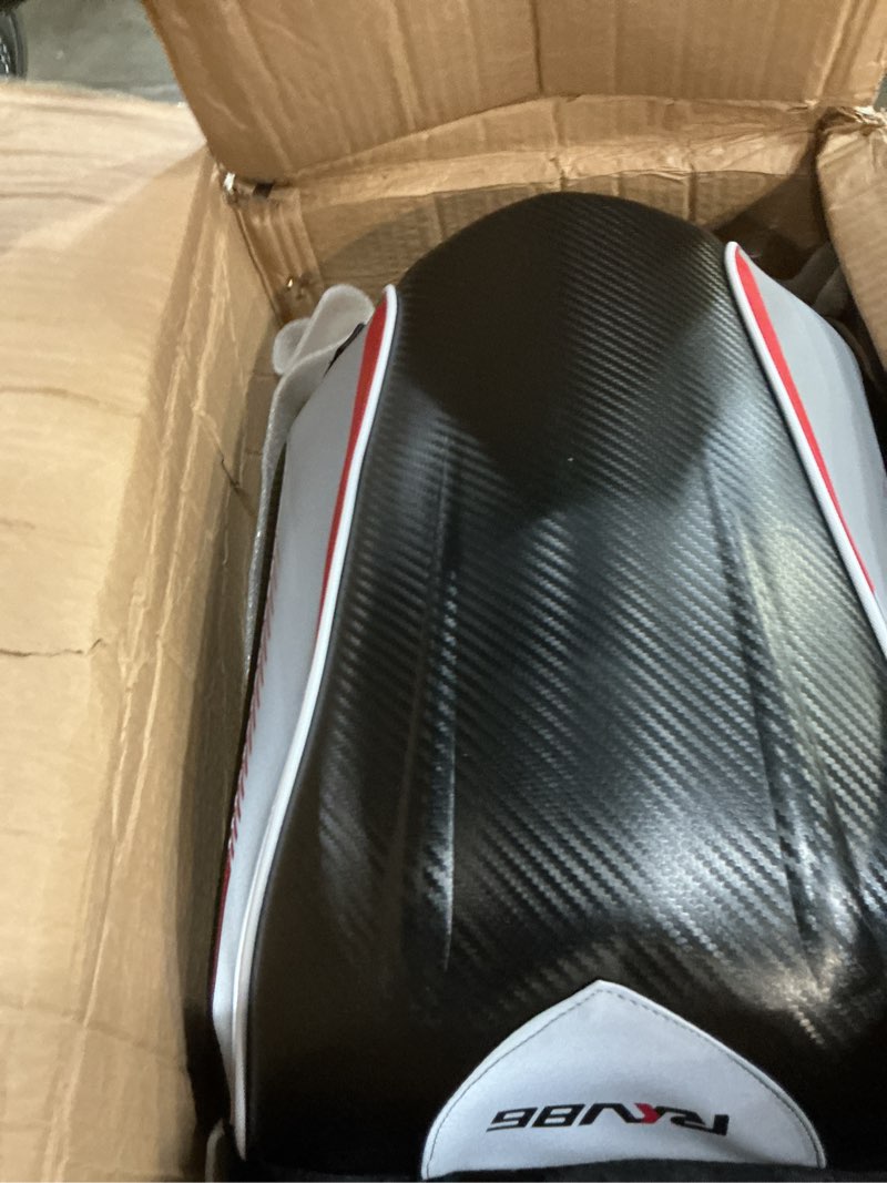 Condition photo showing Good Condition for motorcycle backpack for men waterproof reflective helmet backpack hardshell 35l expandable large capacity with rain cover for riding (red)