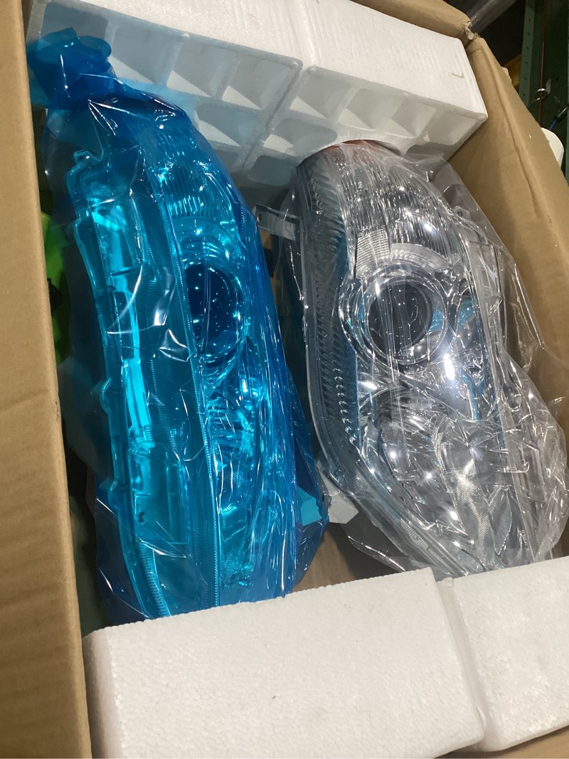 Condition photo showing New/Like New for for 2010 2011 toyota camry headlight assembly replacement for 10-11 toyota camry base/le/xle sedan projector chrome housing amber reflector clear lens pair a-chrome housing amber reflector clear lens oe replacement