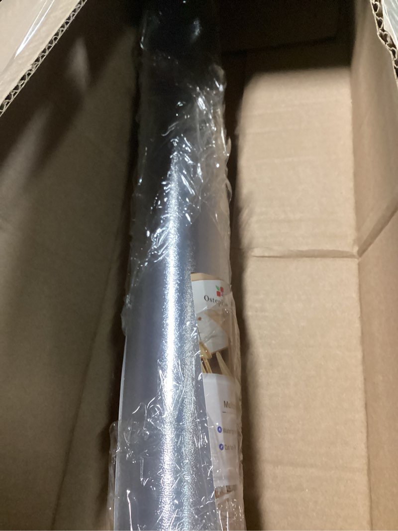 Condition photo showing Good Condition for frosted clear table protector 28 x 48 inch, 1.5mm thick plastic table cover, waterproof pvc clear table cover protector, desk protector mat, writing desk pad for desktop, coffee & dining room table 28" x 48" (rectangular) frosted clear