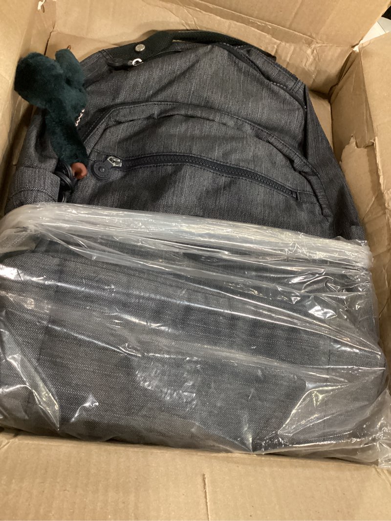 Condition photo showing Good Condition for kipling women's seoul 15" laptop backpack, durable, roomy with padded shoulder straps, built-in protective sleeve marine navy 12.75''lx17.25''hx8''d