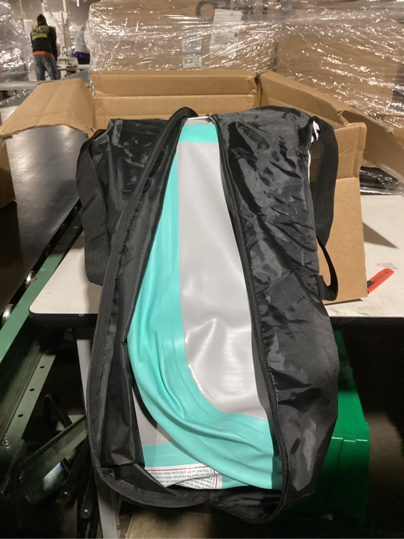 Condition photo showing Good Condition for fbsport inflatable air gymnastics mat training mats 4/8 inches thickness gymnastics tracks for home use/training/cheerleading/yoga/water with pump 10ft*3.3ft*4in(3*1*0.1m) light green