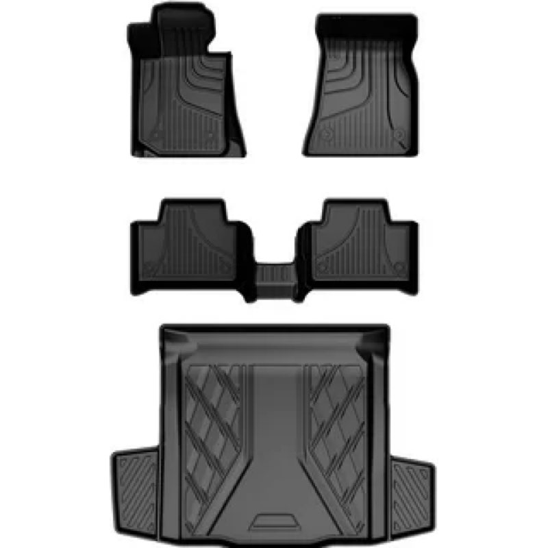 rav4 floor mats aomsazto floor liners fit for toyota rav4 2019-2025 (not fit hybrid): all weather automotive floor mats - 1st & 2nd row full set rubber floor liners - anti skid car mats