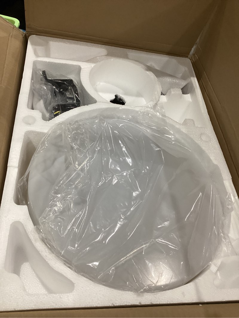 Condition photo showing As Is for 46 Inch Wooden Ceiling Fan ?5 Solid Wood Blades?Burlywood with Light with Remote Control Lager Ceiling Fan with Light Outdoor Ceiling Fans Suitable for Living, Dining ?Bed Room Natural Wood-5 46inch