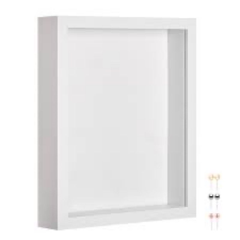 MUXIUNT 16x20 Shadow Box Picture Frame Display Case with Soft Linen Back-Thickened Panel,Large White