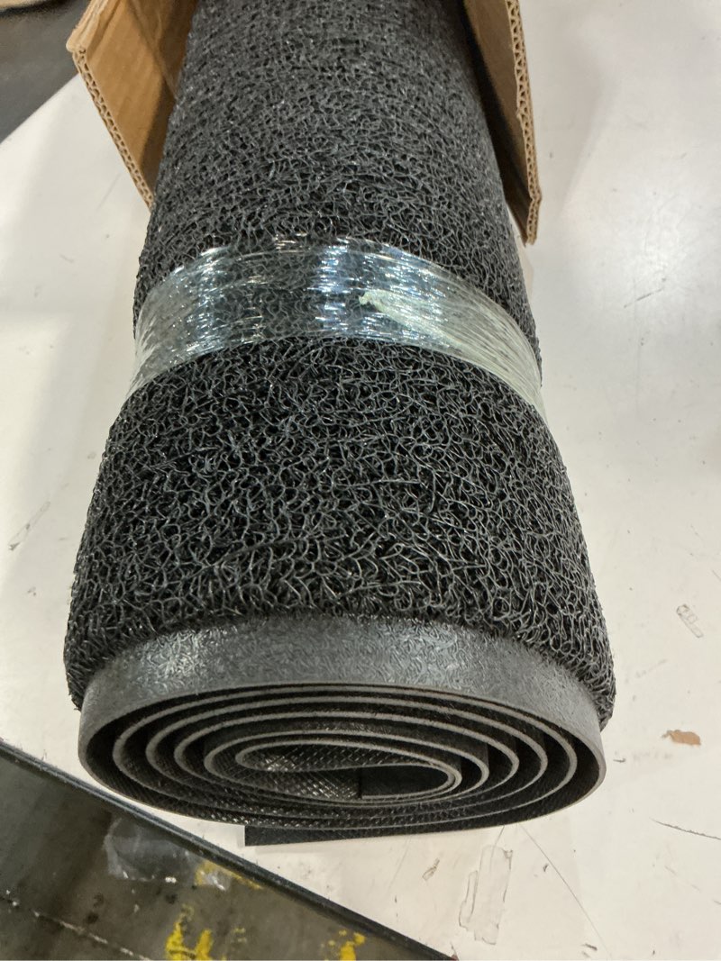 Condition photo showing Good Condition for front door mat outside entrance, 72" x 24" doormat outdoor indoor entrance, non slip indoor mats for entryway, heavy duty waterproof low profile welcome mat for entry, patio, high traffic areas 72" x 24" black mesh