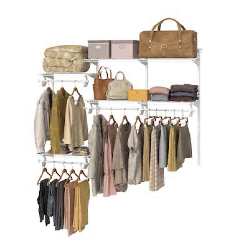 closetmaid shelftrack 4-ft to 6-ft x 13-in white wire closet kit