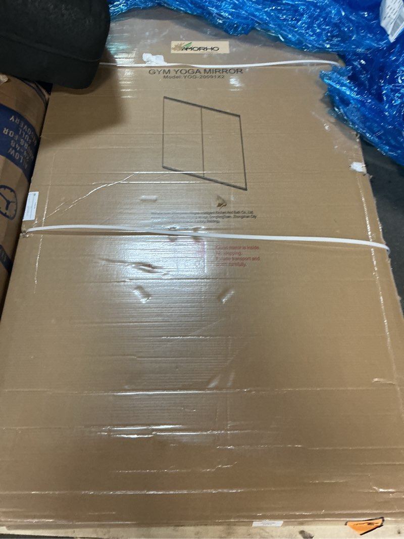 Condition photo showing New/Like New for Amorho 48''x24''(Each)-2PCS Gym Mirror, Tempered Glass, Frameless Full Body Mirror for Home, Yoga Studios, Dance Rooms, Garage Gyms