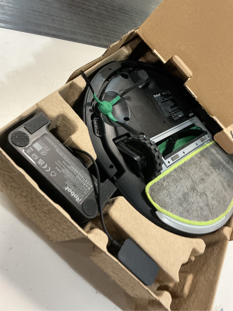 Condition photo showing As Is for irobot roomba 105 combo robot vacuum & mop - easy to use, intense power-lifting suction, lidar navigation, multiple cleaning modes, avoids mopping carpets, self-charging black