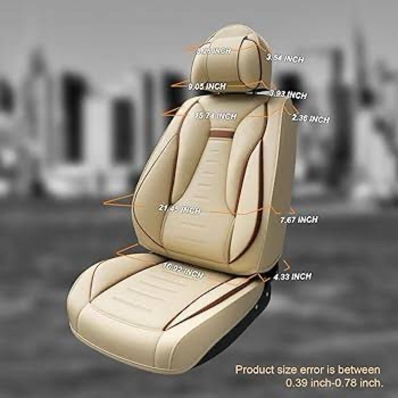 SLARY 5PCS Angel Wings Front and Back Car Seat Covers Auto Interior Accessories with Water Proof Nap