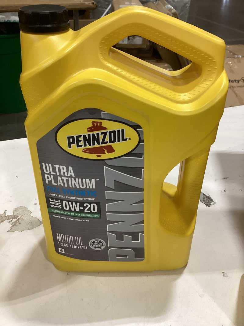 Condition photo showing Good Condition for pennzoil ultra platinum full synthetic 0w-20 motor oil (5-quart, single pack)