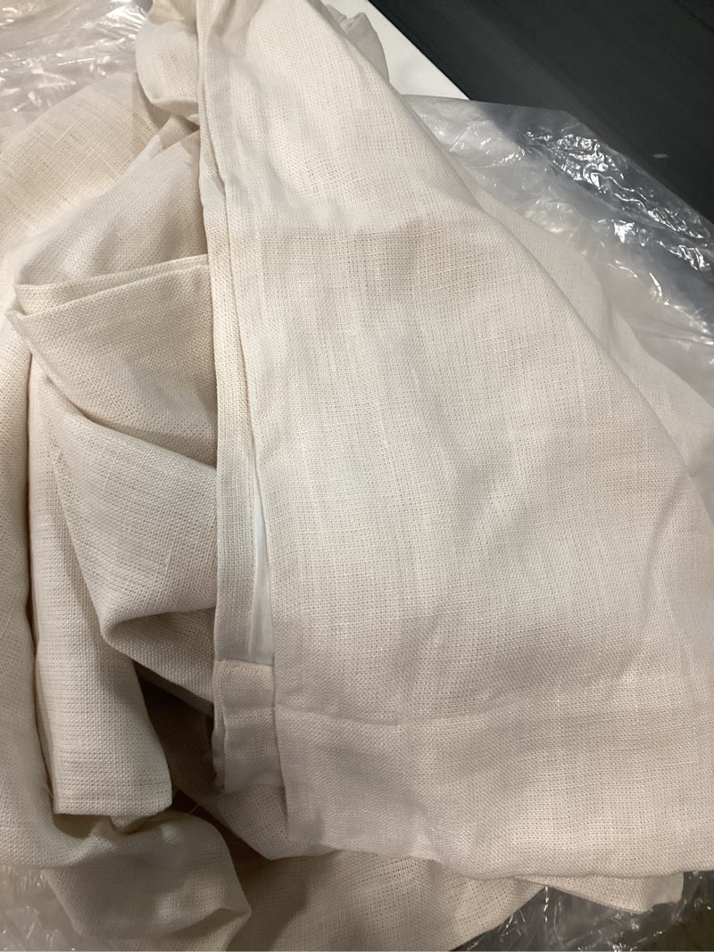 Condition photo showing Good Condition for heavyweight european linen curtain, 48x108, sand (1) panel