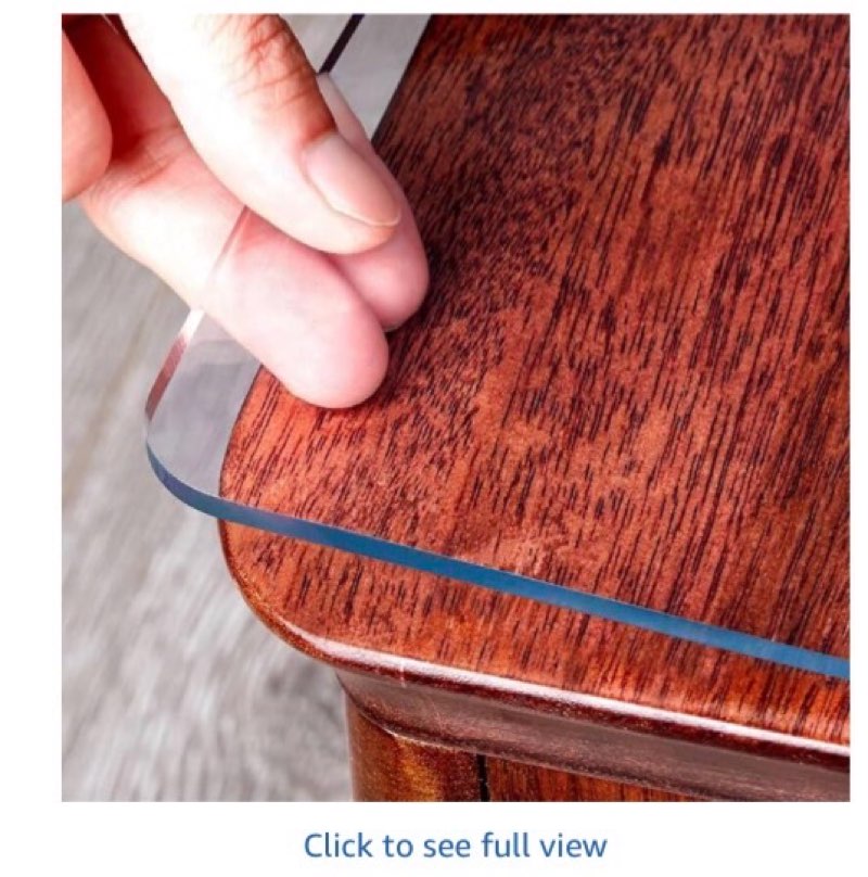 Royhom Clear Table Cover Protector 30 x 48 Inch, 2mm Thick Clear Plastic Table Cover Protector, PVC 